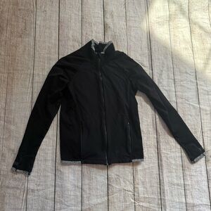 Athleta Black Andes Hybrid Black Gray Full Zip Jacket Women’s Size Large